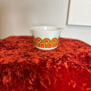 Pyrex Arches Vintage White and Orange Glass Bowl 343